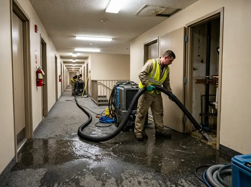 multi-unit-apartment-hallway-f-005 — frequently asked questions, Emergency Burst Pipe Water Extraction & Removal in Ridgemar…